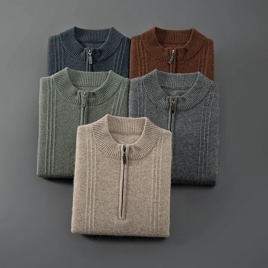 Sanctuary - 100% Cashmere Ribbed Half Zip