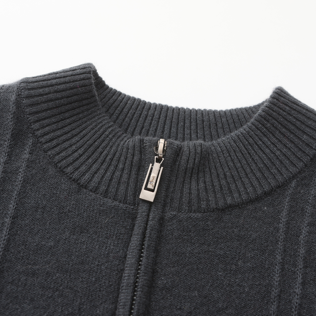 Sanctuary - 100% Cashmere Ribbed Half Zip
