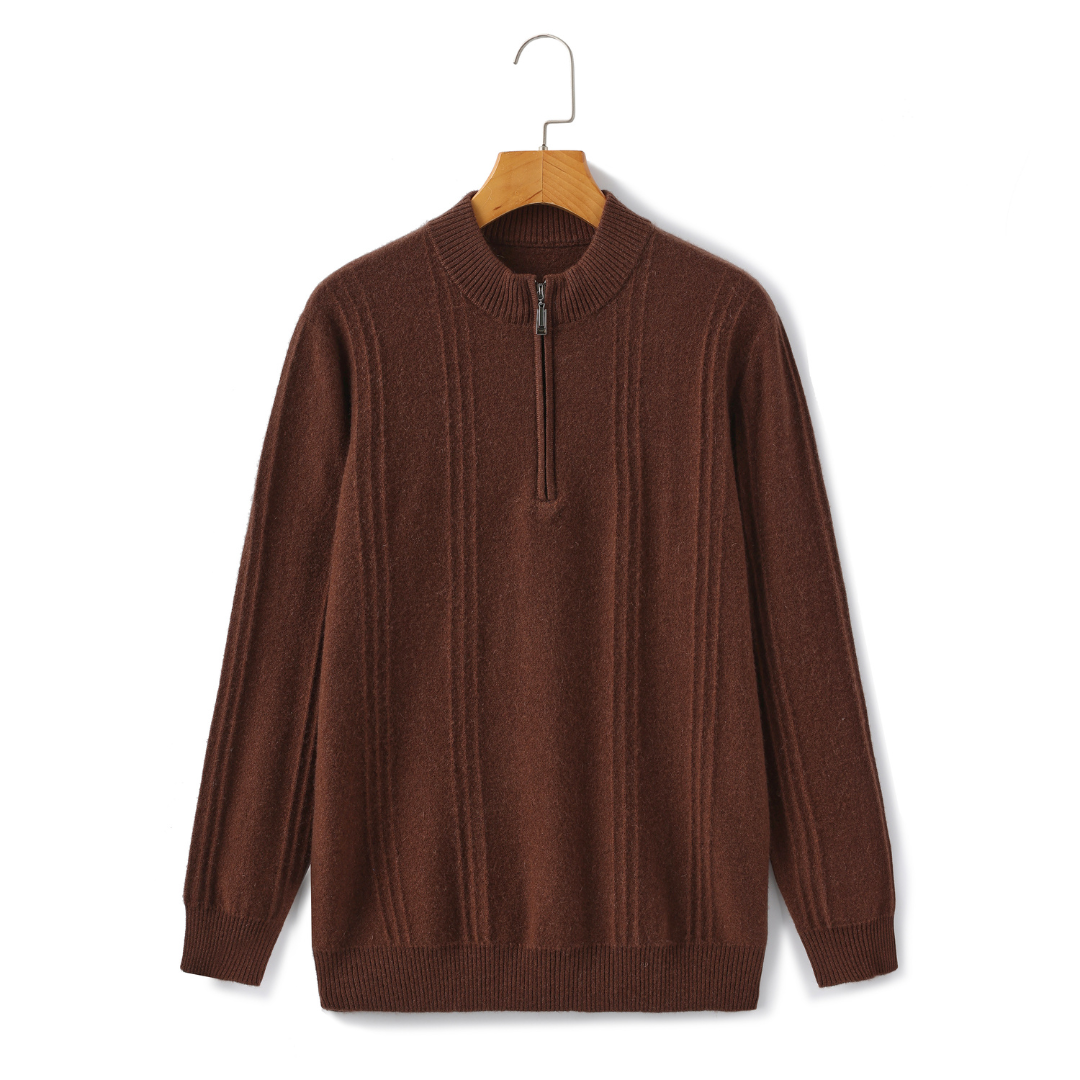 Sanctuary - 100% Cashmere Ribbed Half Zip