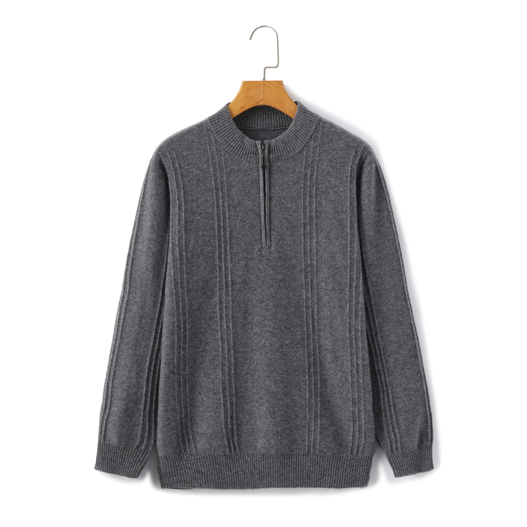 Sanctuary - 100% Cashmere Ribbed Half Zip