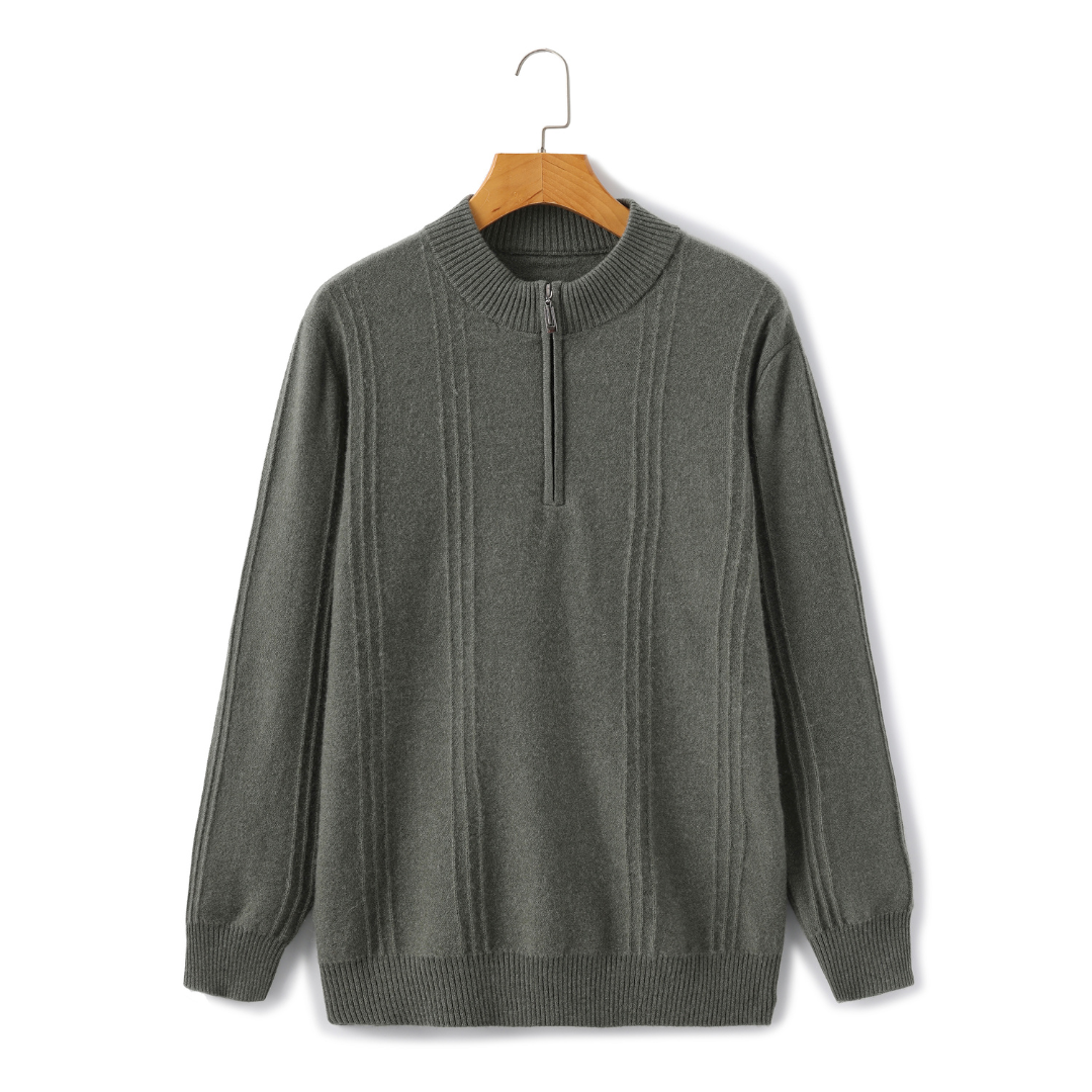 Sanctuary - 100% Cashmere Ribbed Half Zip