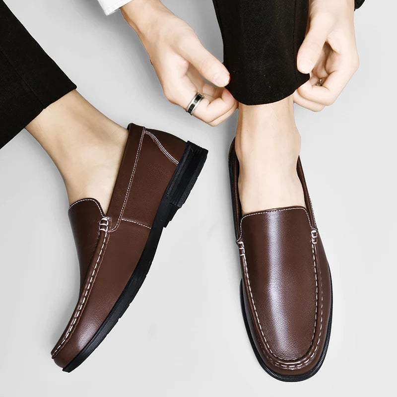 Sage - Genuine leather loafers